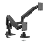Brateck LDT69-C024P2-BL Fabulous Pole-Mounted Gas Spring Dual Monitor Arm