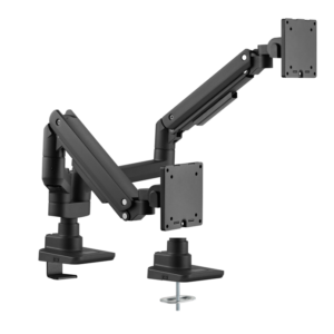 Brateck LDT69-C024P2-BL Fabulous Pole-Mounted Gas Spring Dual Monitor Arm