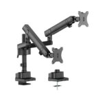 Brateck LDT84-C024P-B Dual Screen Pole-Mounted Heavy-Duty Mechanical Spring