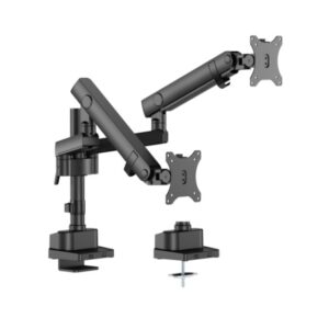 Brateck LDT84-C024P-B Dual Screen Pole-Mounted Heavy-Duty Mechanical Spring