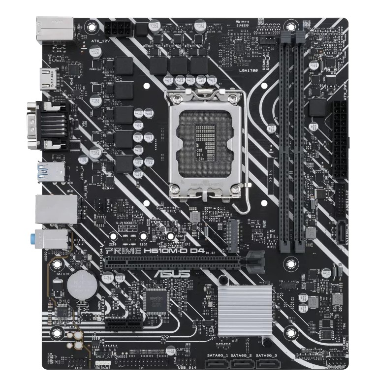 MBA-H610M-PD-D4CSM.jpg ASUS PRIME H610M-D D4-CSM H610M Intel LGA 1700 mATX Motherboard