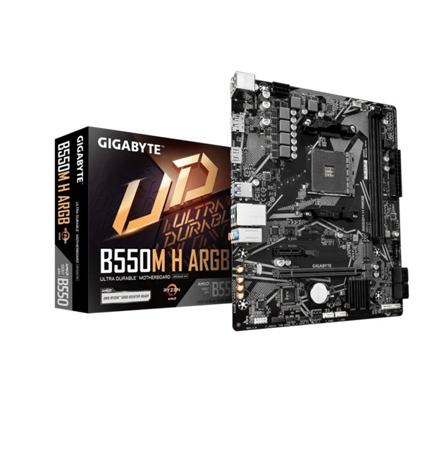 MBG-B550MHARGB.jpg Gigabyte B550M H ARGB Micro-ATX AMD B550 motherboard with AM4 support