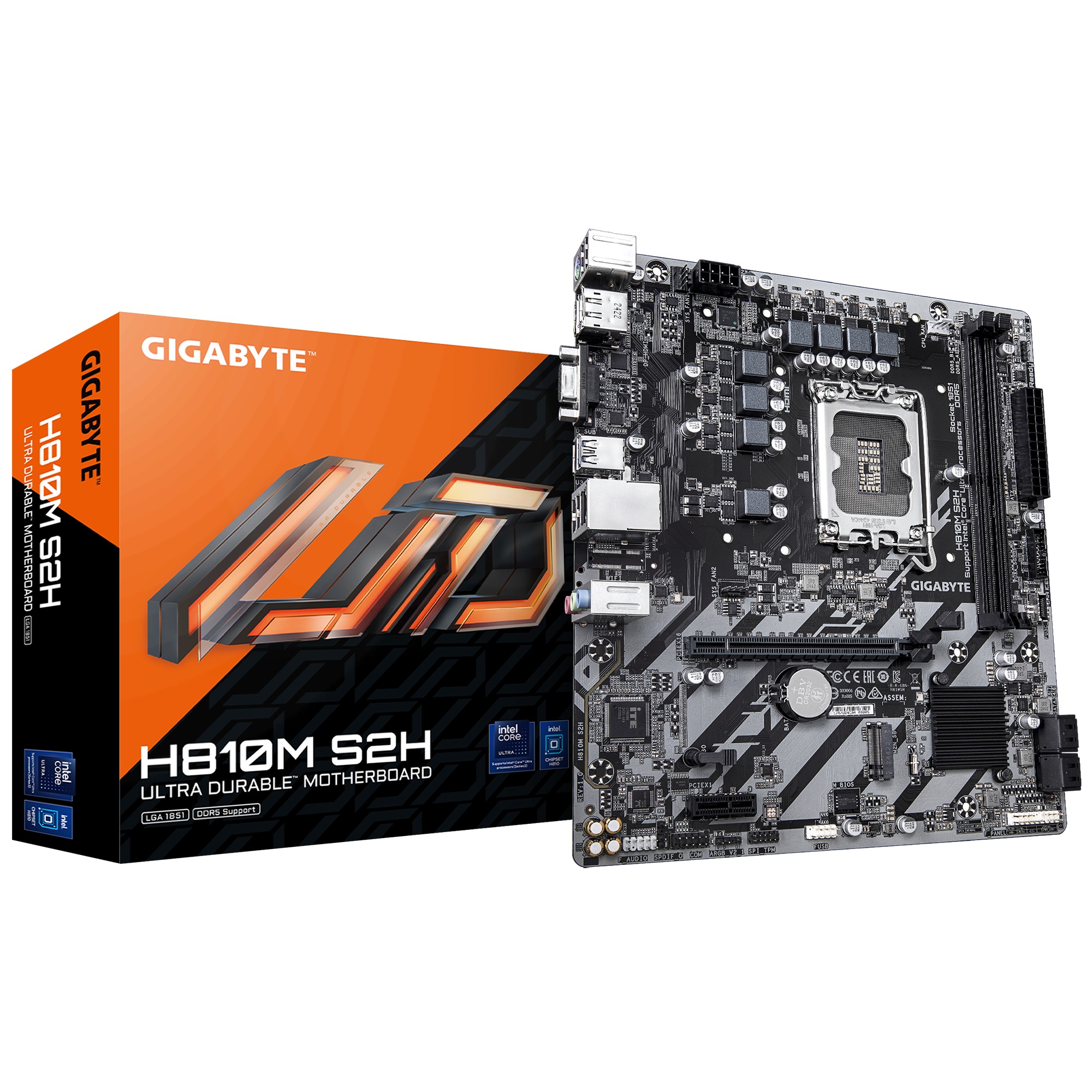 MBG-H810MS2H.jpg Gigabyte H810M S2H Intel LGA 1851 ATX Motherboard