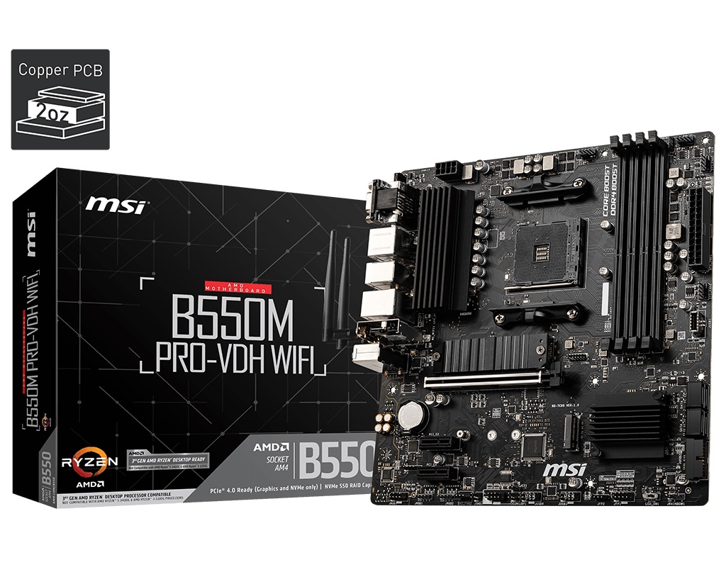 MBM-B550M-PRO-VDHWF.jpg MSI B550M PRO-VDH WIFI Motherboard AMD Ryzen AM4