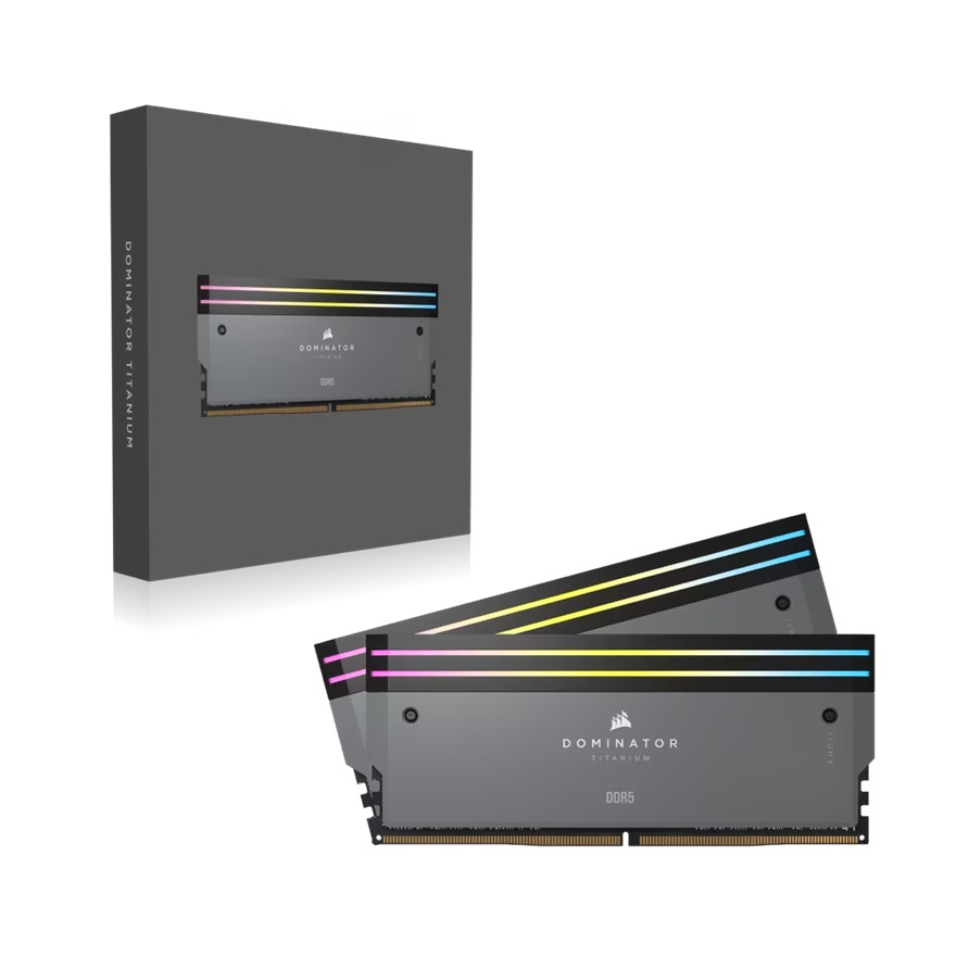 MECMD5-64GX5M2B6000Z30.jpg Corsair CMP64GX5M2B6000Z30 DOMINATOR® TITANIUM RGB 64GB (2x32GB) DDR5 DRAM
