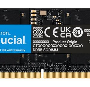 Micron (Crucial) CT32G48C40S5 Crucial 32GB (1x32GB) DDR5 SODIMM 4800MHz C40