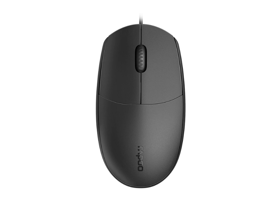 MIRP-N100.jpg Rapoo N100.BLACK N100 Wired USB Optical 1000DPI Mouse Black