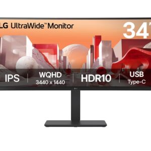 LG 34BA75QE-B 34" UltraWide QHD Curved IPS 60Hz Monitor