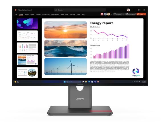 MNLEN-P24Q-40.jpg Lenovo 64B2GAR1AU ThinkVision P24Q-40 23.8"/24" QHD USB-C Docking Monitor