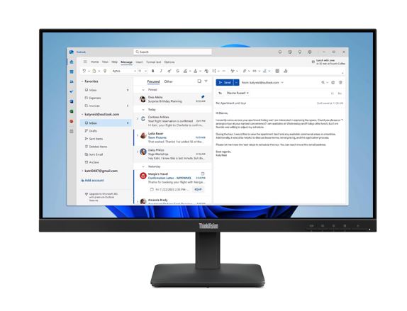 MNLEN-S24-4E.jpg Lenovo 64B5KAR1AU ThinkVision S24-4E 23.8"/24" FHD IPS Monitor 1920x1080