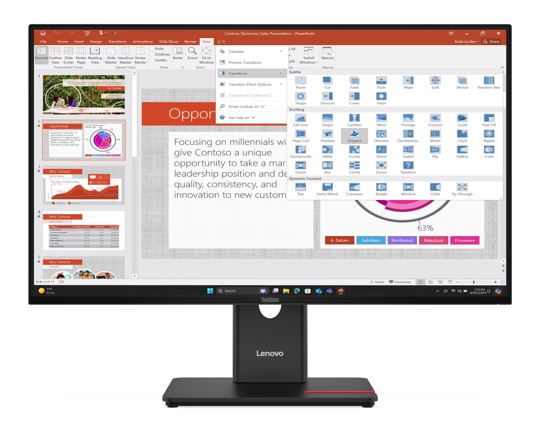 MNLEN-T27I-40.jpg Lenovo 64A5MAR6AU ThinkVision T27i-40 27" FHD IPS Monitor 120Hz