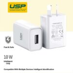 USP 6972475750435 10W USB-A Fast Wall Charger - White
