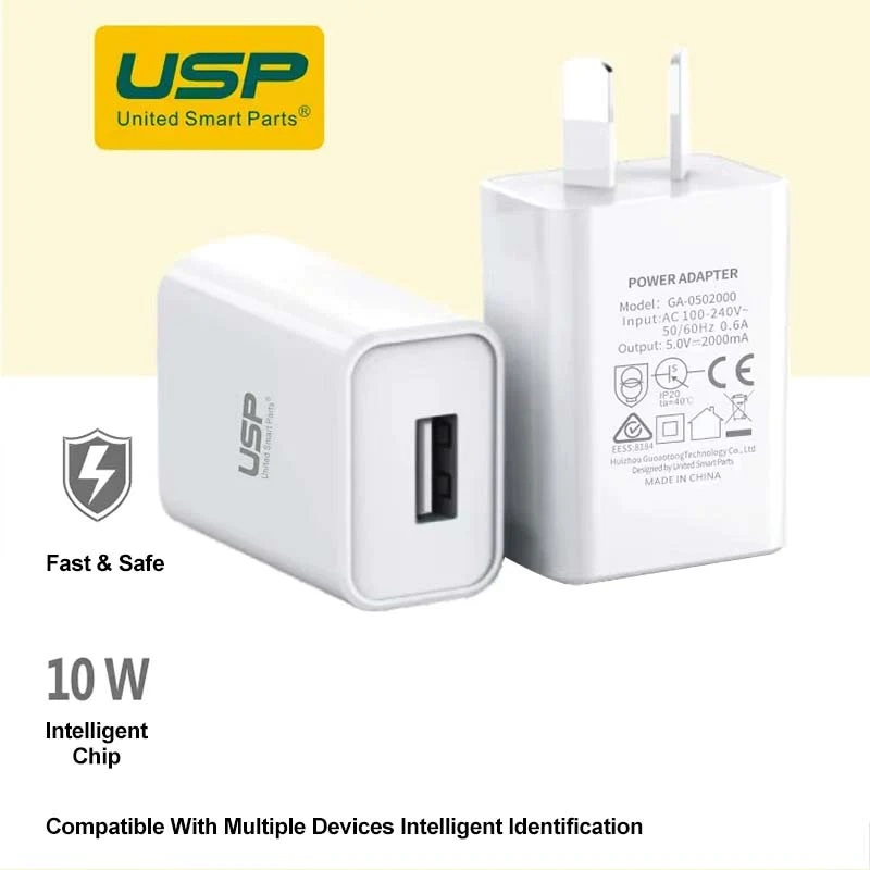 MPA-6972475750435.jpg USP 6972475750435 10W USB-A Fast Wall Charger - White