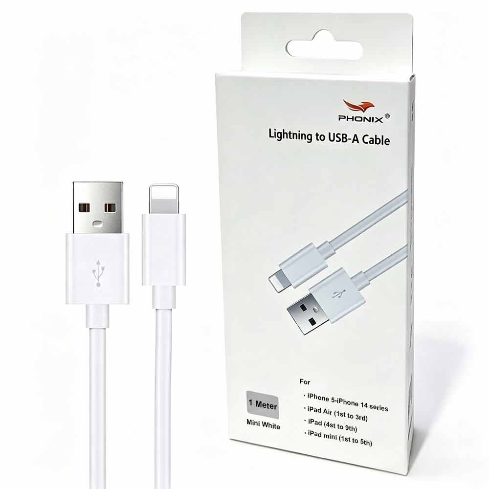 MPA-6972475750602.jpg USP 6972475750602 Lightning to USB-A Mini Cable (1M) White
