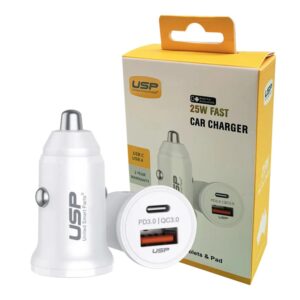 USP 6976552041638 43W Dual Port Fast Car Charger