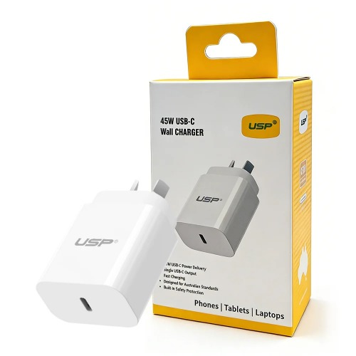 MPA-6976552044417.jpg USP 6976552044417 45W GaN Single USB-C PD Wall Charger