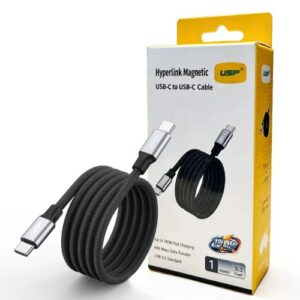 USP 6976552044424 Braided HyperLink USB-C to USB-C (1M) Magnetic