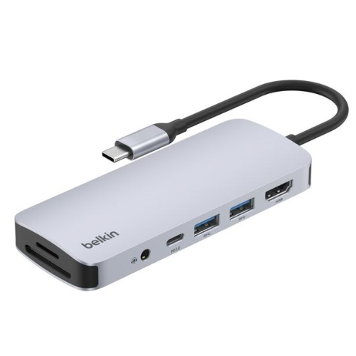 MPA-AVC009FQSGY-V2.jpg Belkin AVC009fqSGY-V2 Connect USB-C 7-in-1 Multiport Hub - Space