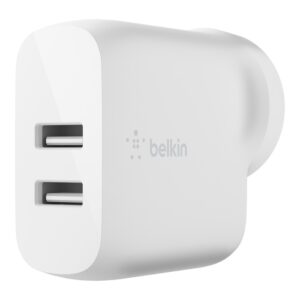 Belkin WCB002auWH BoostCharge Dual USB-A Wall Charger 24W