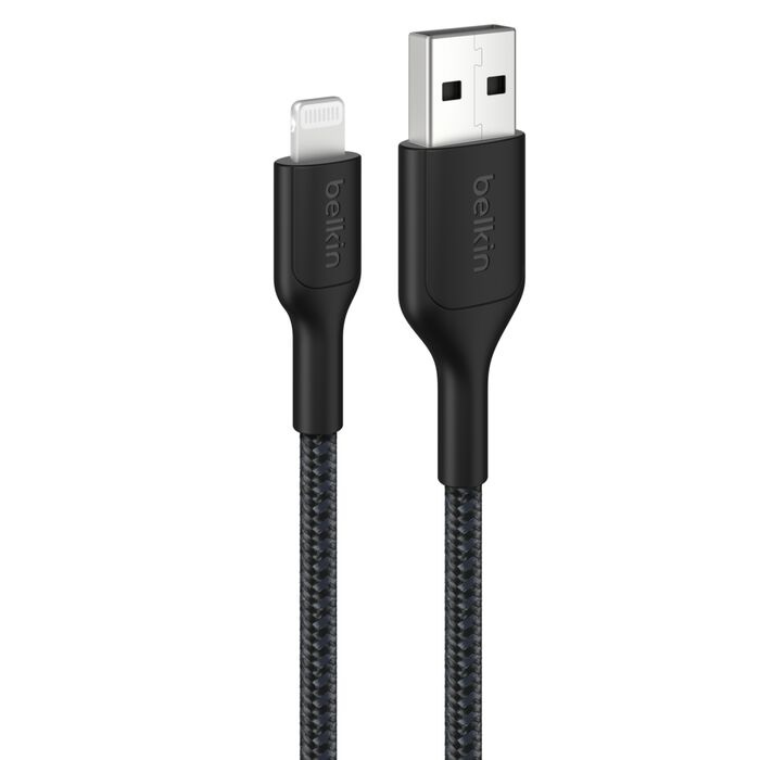 MPA-CAA020FQ1MBK.jpg Belkin CAA020FQ1MBK BoostCharge Pro Braided Lightning to USB-A Cable