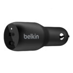 Belkin CCB002btBK BoostCharge Dual 36W USB-C Car Charger