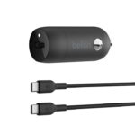 Belkin CCA004bt1MBK-B6 BoostCharge 30W USB-C Car Charger + USB-C