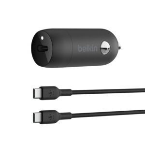 Belkin CCA004bt1MBK-B6 BoostCharge 30W USB-C Car Charger + USB-C