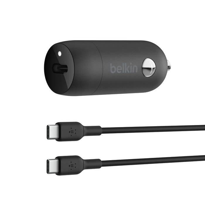 MPA-CCA004BT1MBK-B6.jpg Belkin CCA004bt1MBK-B6 BoostCharge 30W USB-C Car Charger + USB-C