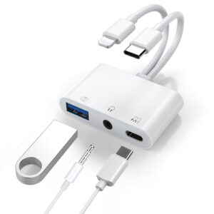USP DPADAC35MM Lightning/USB-C to USB Adapter features a USB