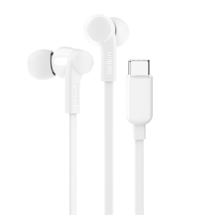 MPA-G3H0002FQWHV2.jpg Belkin G3H0002fqWHV2 SoundForm USB-C Wired Earbuds With Adjustable Volume