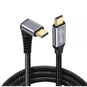 USP RAUSBCTC1MBLK Braided USB-C to USB-C Right Angle Cable