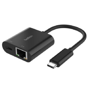 Belkin INC019BTBK Connect USB-C to Ethernet + Charge Adapter