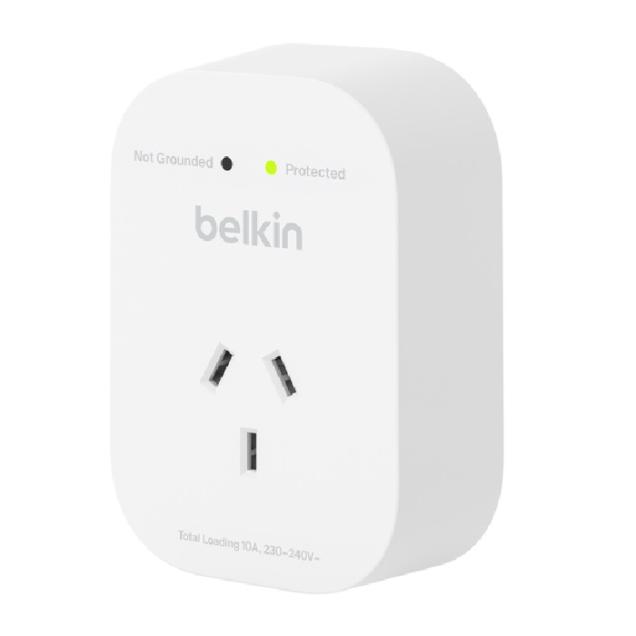 MPA-SRA01AU.jpg Belkin SRA010AU SurgePro 1-Outlet Surge Protector - White (