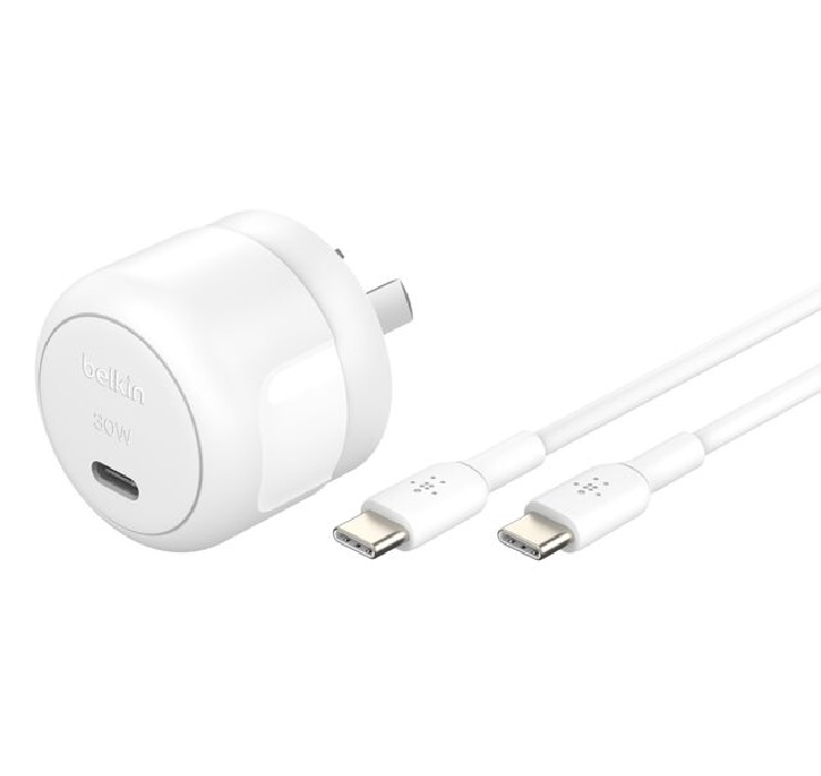 MPA-WCA008AU1MWH-B6.jpg Belkin WCA008au1MWH-B6 BoostCharge Compact 30W USB-C (PD 3.1) Wall