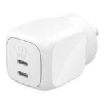 Belkin WCH019AUWH BoostCharge Pro 50W Dual USB-C GaN Wall