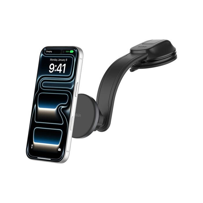 MPA-WIC011FQBK.jpg Belkin WIC011fqBK BoostCharge Magnetic Wireless Charging Car Dash Mount