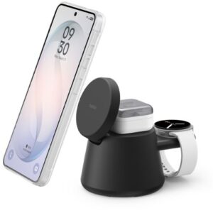 Belkin WIZ052auBK UltraCharge 3-in-1 Modular Charging Dock w/ Qi2