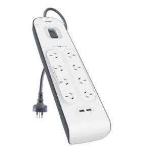 Belkin BSV804au2M SurgePlus 8-Outlet Surge Protector With Dual USB