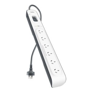 Belkin BSV603au2M SurgeMaster 6-Outlet Surge Protection Strip with 2M
