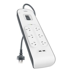Belkin BSV604au2M SurgePlus 6-Outlet Surge Protector With Dual USB