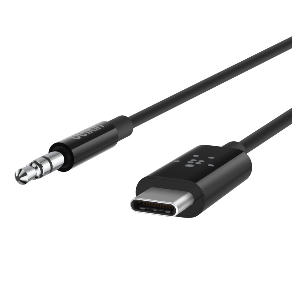 MPABRS3.5MMACBLK.jpg Belkin F7U079bt03-BLK RockStar USB-C to 3.5mm Audio Cable (0.9M)