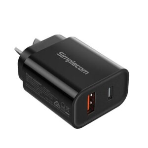 Simplecom CU220 Dual Port PD 20W Fast Wall Charger