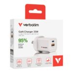 Verbatim 67015 2 Port 35 Watt Portable GaN charger