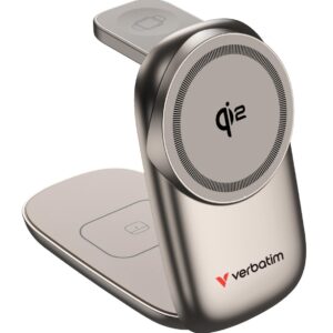 Verbatim 67038 3 in 1 Wireless Docking Qi2 Certified
