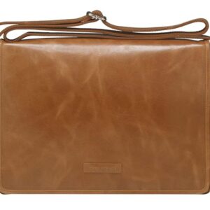 8ware BG14GT001490 Marselisborg 14" Leather Messenger Business Laptop Bag