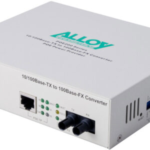 Alloy POE200ST 10/100Base-TX to 100Base-FX Multimode Fibre (ST) Converter