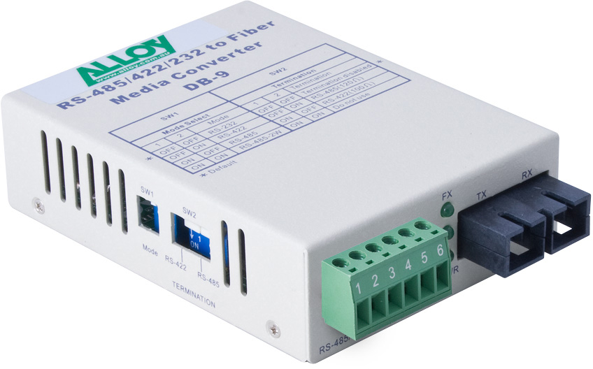 NHA-SCR460SC-2.jpg Alloy SCR460SC-2 RS-232/422/485 Serial Terminal to Multimode Fibre Converter