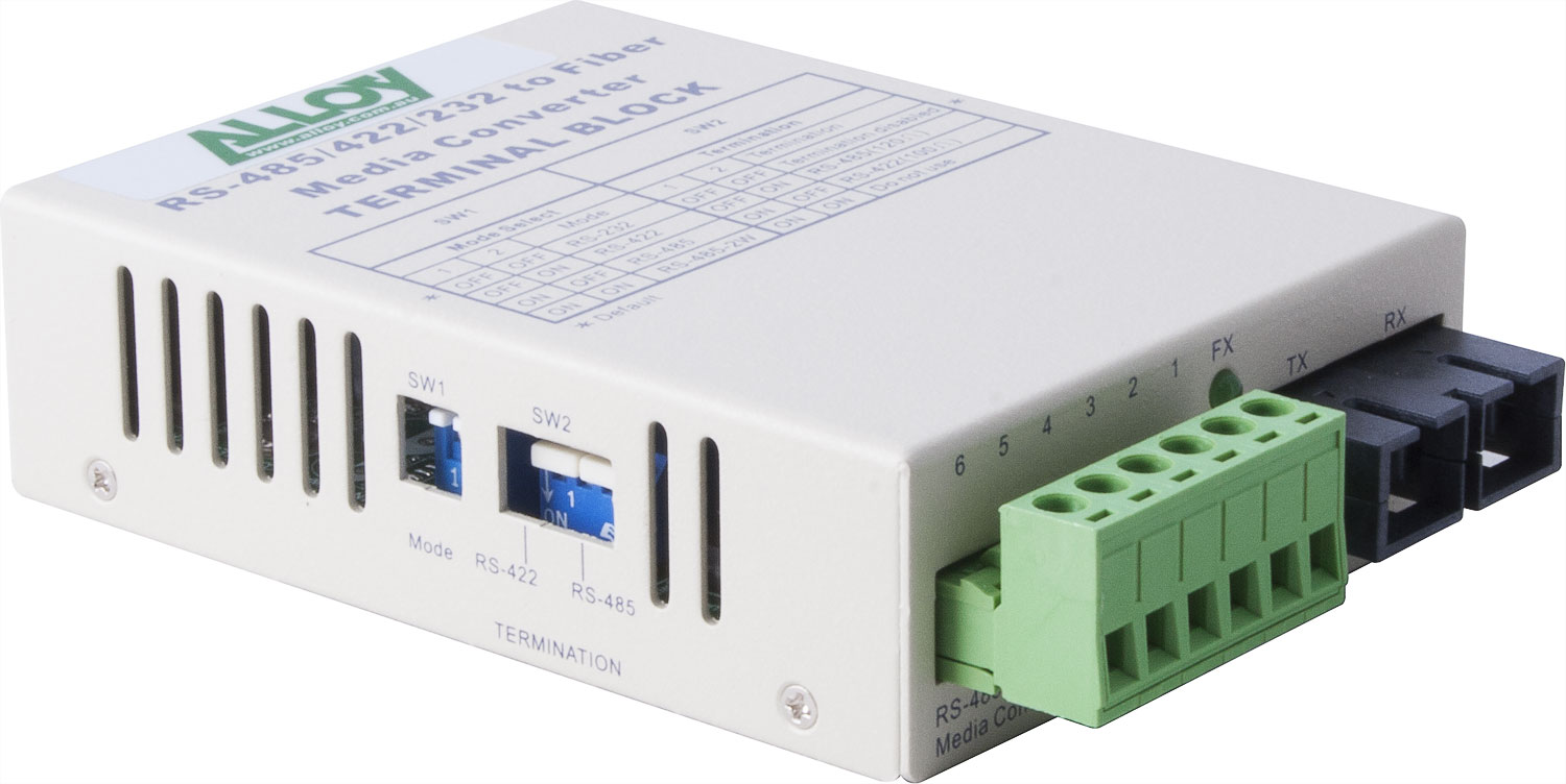 NHA-SCR460SC-4.jpg Alloy SCR460SC-4 RS-232/422/485 Serial Terminal to Single Mode Fibre
