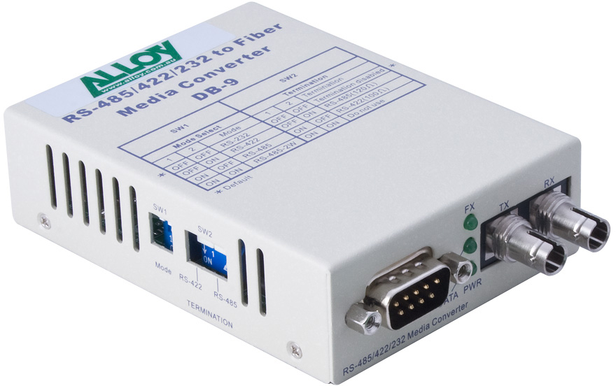 NHA-SCR460ST-3.jpg Alloy SCR460ST-3 RS-232/422/485 Serial DB-9 to Single Mode Fibre