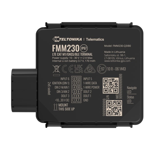 NHT-FMM230.jpg Teltonika FMM230LN2X01 FMM230 - Water-Resistant 4G LTE Cat M1
